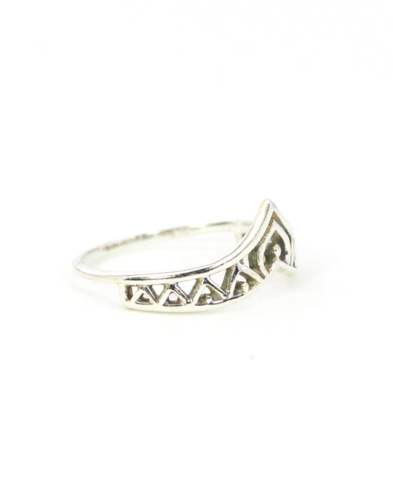 Tribal Silber Stackring