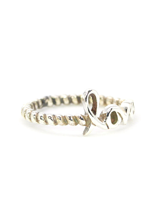 Tribal Silber Stackring Love