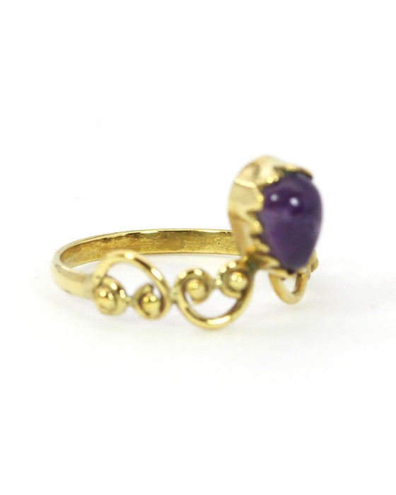 Ring Messing Amethyst Drop