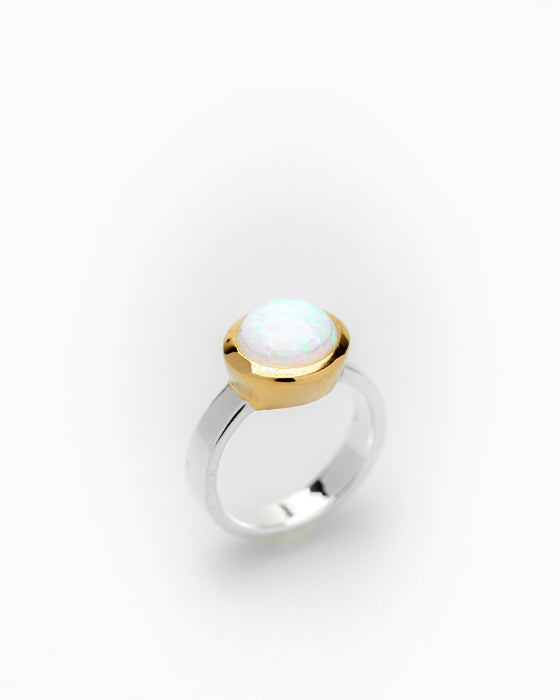 Opal Ring vergoldet