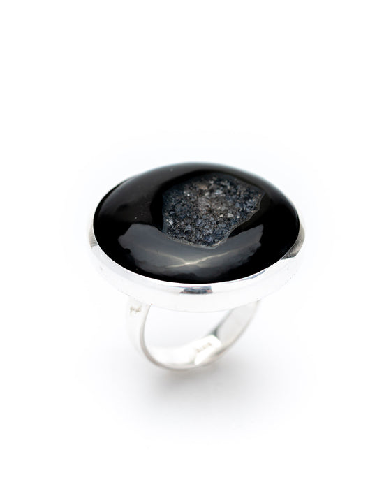 Onyx black Drusi Ring