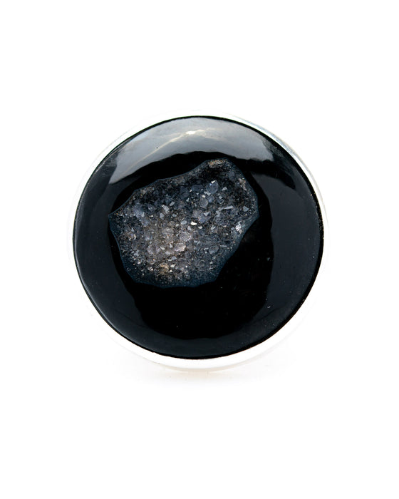 Onyx black Drusi Ring