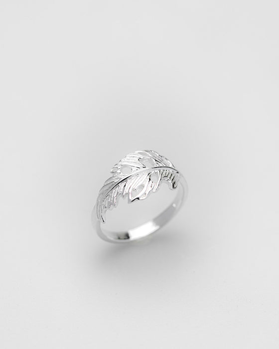 Ring Silber Blatt