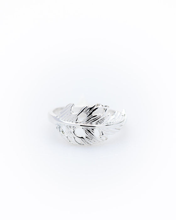 Ring Silber Blatt