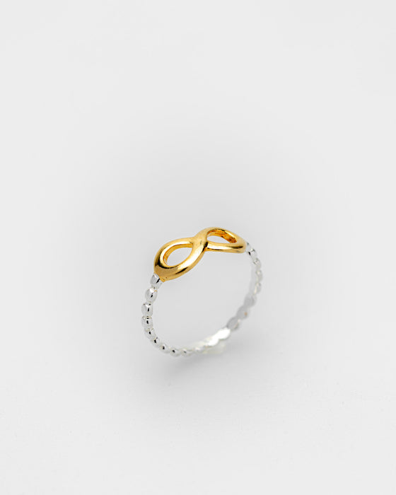 Stackring Infinity vergoldet