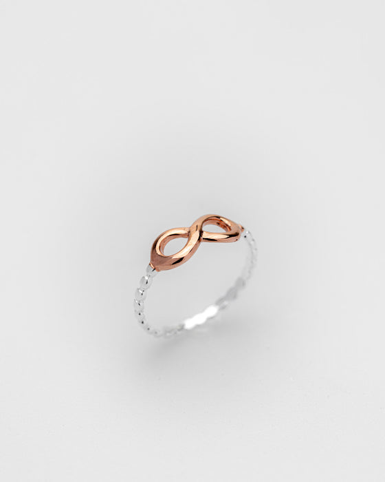 Stackring Infinity pink vergoldet