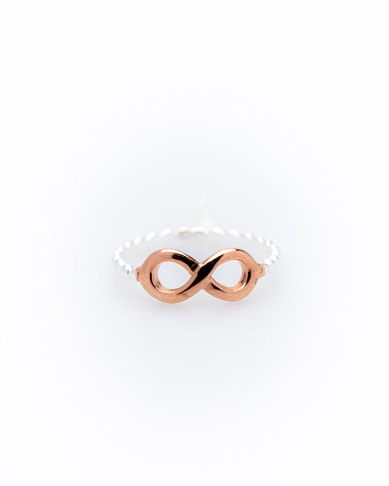 Stackring Infinity pink vergoldet