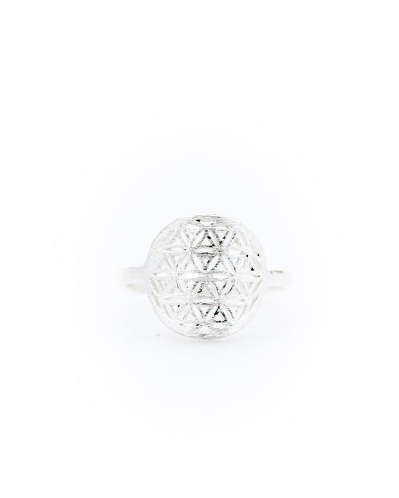 Ring Blume des Lebens Silber